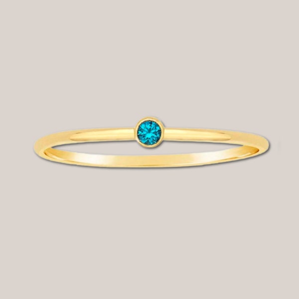 December Birthstone Ring | Girl Gift | Birthstone Ring | Birthday Gift for Teen | December Birthday Gift | Stackable Birthstone