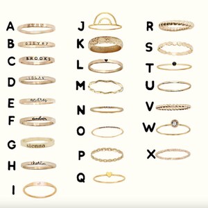 Stacked Name Rings Stackable Rings Design Ring SetPersonalized Mom Gift Stacking Custom Rings Mother's Day Gift for Her image 3