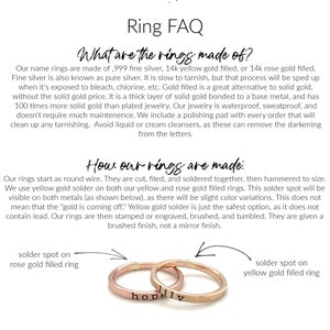 Name Ring Set Mother's Day Gift Stacked Rings Women's Rings Stacking Rings Set Ring Set Grandmother Jewelry the Maya image 8