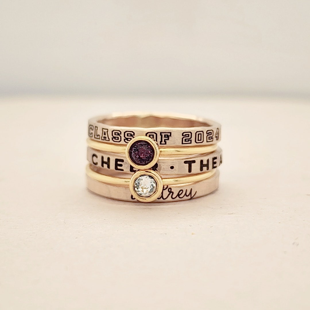 Class Ring Set Gold Class Rings Updated Class Rings Name Rings Class of