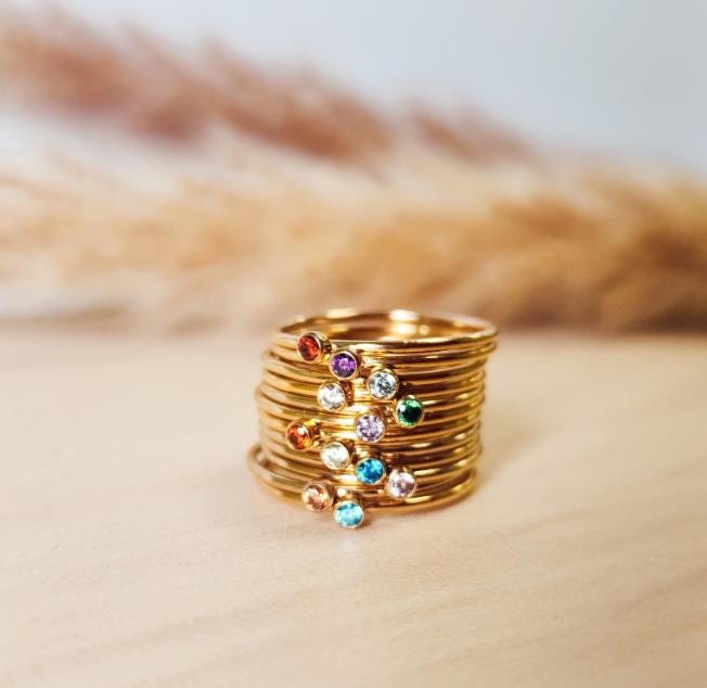 Design Your Own Stacking Ring Set | Name Rings | Stacked Ring Set | Mom Stacking Rings | Gold Name Rings | Gift for Her | Mother Gift Day