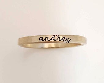 Stackable Ring | Gold filled Cursive Name Ring | Stacked Ring | Stacking Ring | Ring with Name | Gift for Mom | Gift for Her | Name Ring