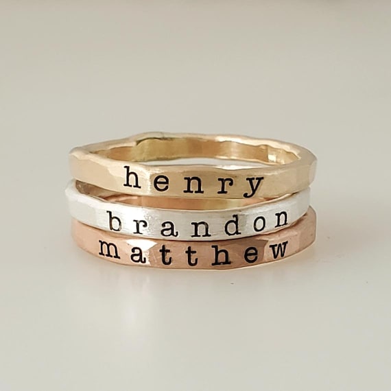 Personalized 2024 stackable rings