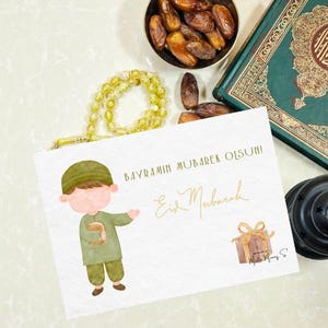 Eid Mubarak - Cartão de felicitações para meninos
