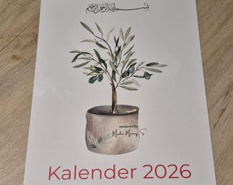Wall calendar 2026 Olives