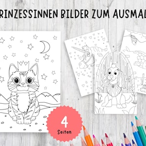 Animal Princesses Coloring Pages - Coloring for Girls - Cute Princesses