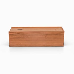 Large Cable Management Wire Organizer Box with Sliding Lid for Home & Office Spaces, Solid Cherry Wood Storage and Cable Box, Office Gift