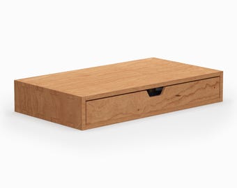Solid Cherry Wood Single Tier, Single Drawer Cabinet | 34 cm (13.39") x 19 cm (7.48") x 5.8 cm (2.28")