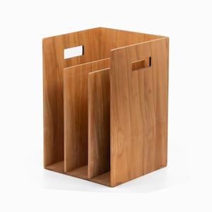 Bookshelf and Magazine Rack - Solid Cherry Book Stand for Book Holder for Desk, Small Bookshelf for Home and Office&Workspaces, Office Gift
