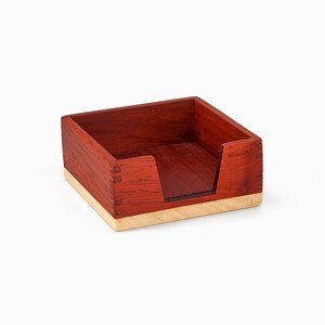 Piccola scatola di carta e portablocco, scatola portaoggetti per carta e accessori per l'organizzazione della scrivania, scatola di carta fatta a mano, splendido regalo per l'ufficio
