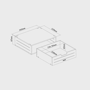 Solid Cherry Wood Monitor Stand with Storage Drawer image 5