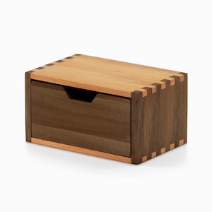 無垢材ウォールナット＆ブナ材ミニデスク引き出し：18x12x10cm - オフィス用品・工作用品 - Desnaコレクション - WOODSAKA