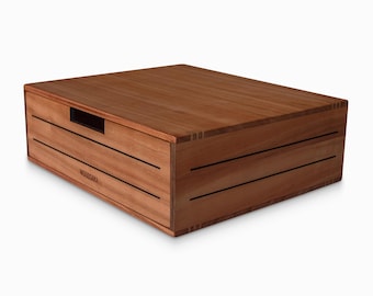 Solid Cherry Wood Monitor Stand with Storage Drawer