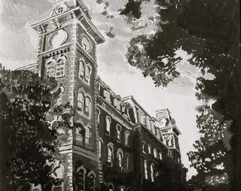 University of Arkansas - Old Main B&W