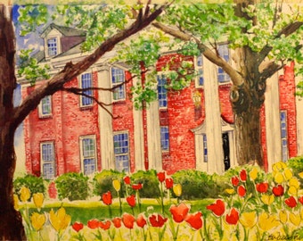 Chi Omega House - University of Arkansas - Etsy