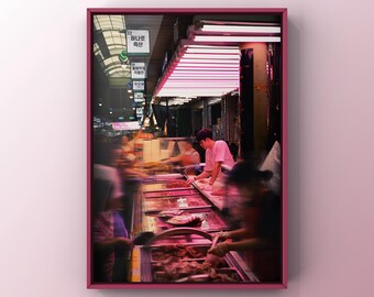 Seoul Night Market Wall Art | Korea Photography Print