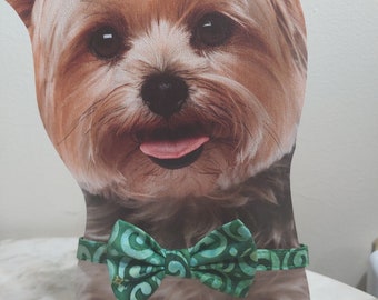 Green Swirl Batik Bow Tie Collar For St. Patricks Day