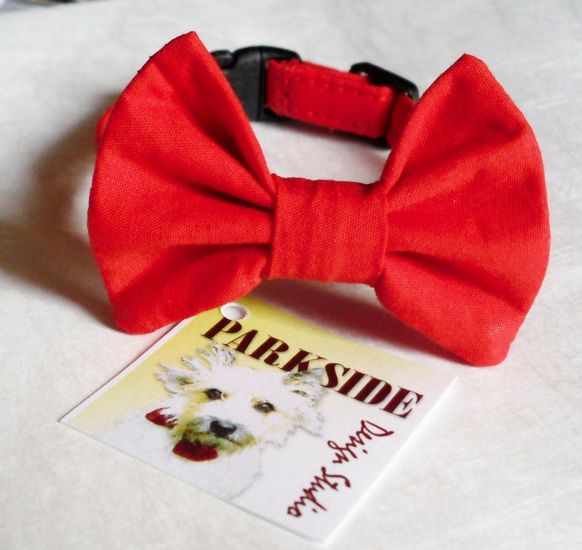 Kitten Bow Tie Collar for Valentines Day or Christmas Etsy