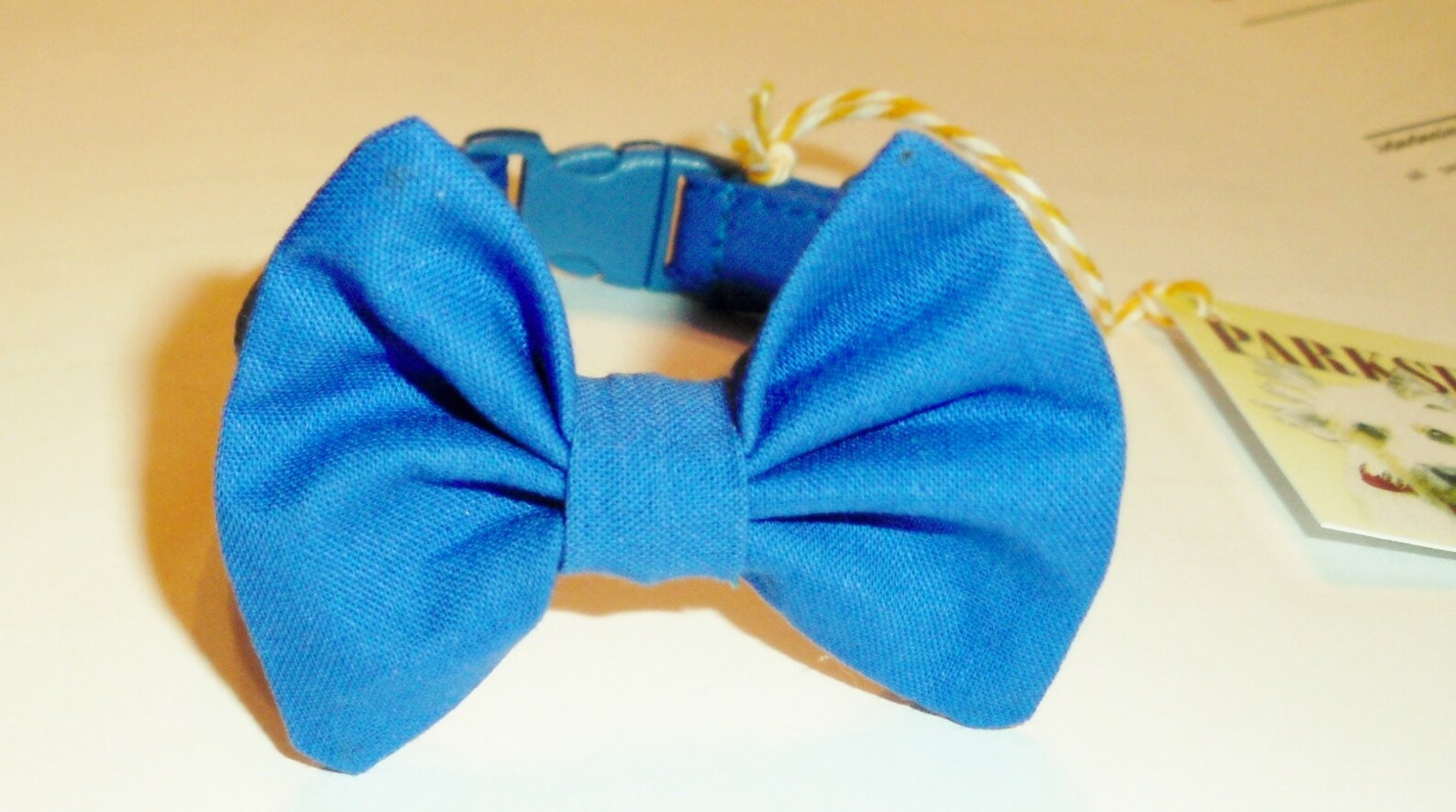 Kitten Bow Tie Collar in Royal Blue Etsy