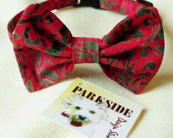 Batik Bow Tie Collar for Cats and Small Dogs