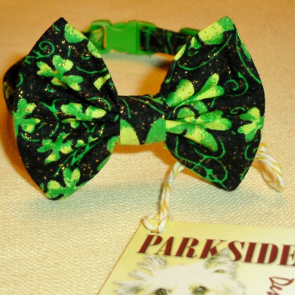 St.Patty's Day Bow Tie Collar for Small Dogs and Cats