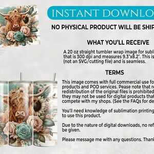 Highland Cow Floral Print Digital Download, Rustic Farmhouse Decor Artwork