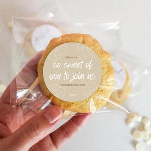 Cookie Party Favor Sticker Digital Download, Bridal Shower Cookie Stickers, Cookie Sticker Template, Party Favor Template, Sticker Template