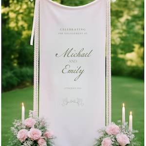 Wedding Welcome Sign, Modern Wedding Welcome Sign, Fabric Sign, Wedding Fabric Welcome Sign, Custom Linen Wedding Signs, Boho Wedding