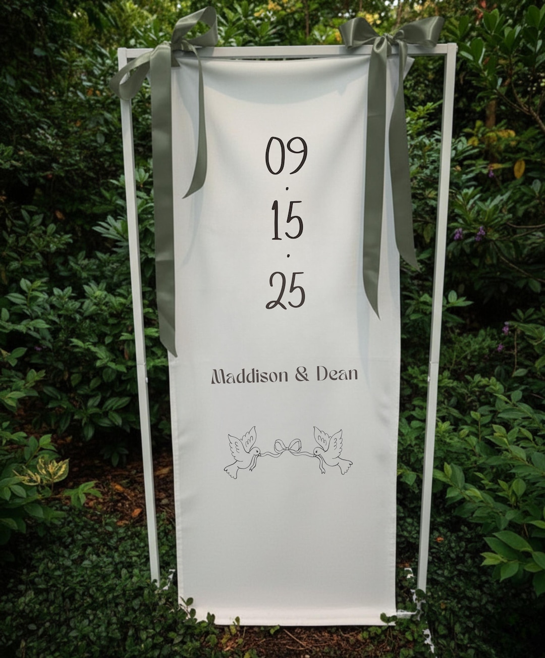 Custom Linen Wedding Sign, Fabric Wedding Sign, Custom Welcome Sign ...