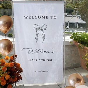 Personalized Fabric Baby Shower Sign, Custom Baby Shower Sign, Welcome Sign for Baby Shower, Custom Baby Shower Decor
