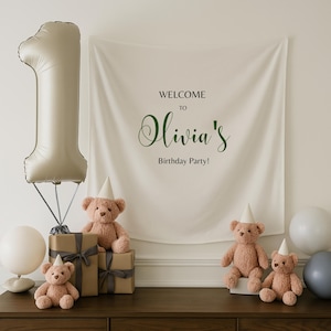 Custom Birthday Banner, Personalised Birthday Name Flag, Birthday Banner, Fabric Sign, Fabric Birtday Sign, Birthday Boho Wall Art, Linen