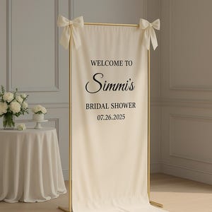 Personalisierte Brautdusche Stoff Willkommensschild Banner