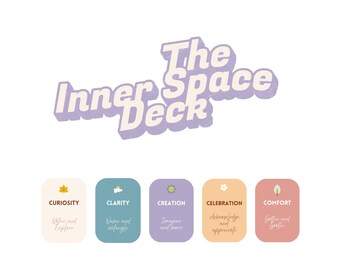 O Baralho Espaço Interior — 50 sugestões para diário, cartas para reflexão suave, escrita reflexiva e autodescoberta.