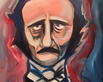 Edgar Allan Poe by Mark Redfield canvas print 16x20