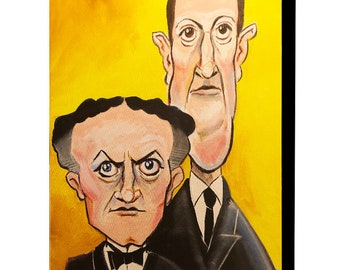 Harry Houdini and H. P. Lovecraft by Mark Redfield CANVAS PRINT