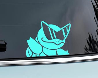 PKM Squirtle Decal - Anime Vinyl Decal - Choose your size & color