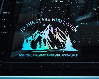 Velaris Car Decal - City of Starlight Sticker Decal - Waterproof & UV Resistant - Acotar mountain Vinyl Sticker