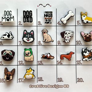 Dog Lover Charms - Pet Inspired Shoe Charms - Choose Your Pet Charm - Dog Mom - Dog Dad