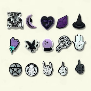 Halloween Shoe Charms: Horror & Witch Inspired PVC Clog Accessories