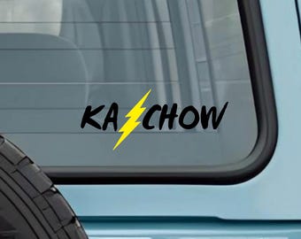 Kachow Sticker - Lightning Decal - Car Decal - Car Vinyl - Gifts for him - Choose your size - Window Sticker