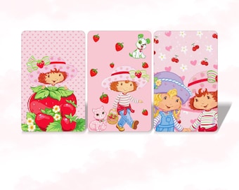 Strawberry Girl Sticker - Matte or Holographic Finish - Waterproof Chip Card Decal