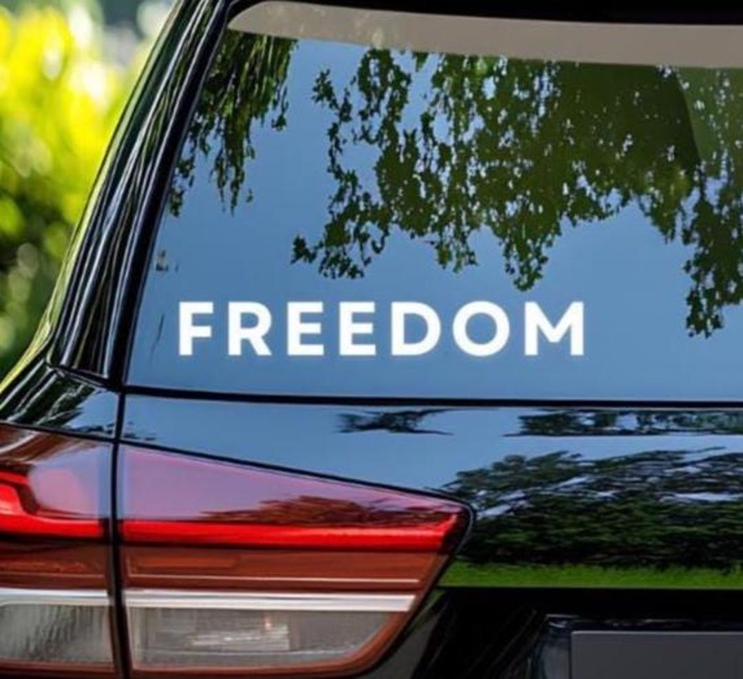 FREEDOM Vinyl Decal - Patriotic Car Window Sticker - Etsy