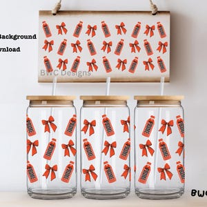 Orange Prime, 16 oz canette en verre Libbey gobelet sublimation/fichier numérique PNG design UVDTF
