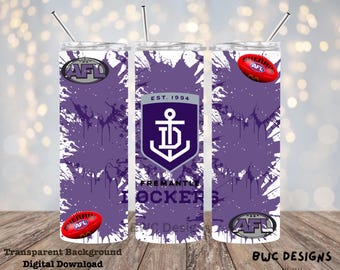 AFL Fremantle Dockers, 20 Unzen Libbey Glass Can Tumbler Sublimation / UVDTF Design Digitale Png-Datei