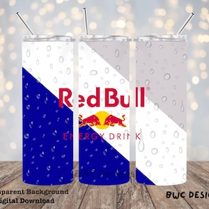 Red Bull Drink, 20oz Tumbler Sublimation/UVDTF Design Digital Png File