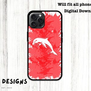 NRL Delfine, Sublimationstelefonkasten Design, Sublimationsvorlage. Telefonhüllendesign, digitale PNG-Datei
