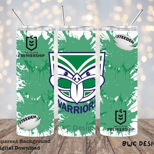 NRL New Zealand Warriors, 20oz Tumbler Sublimação/UVDTF Design Digital Png Arquivo