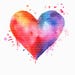 Watercolor Heart Clipart: Valentine's Day Graphics (digital Download ...