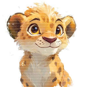 11 adorabili clipart di cuccioli di leone, clipart di acquerelli stampabili, download digitale, PNG/JPG di alta qualità, diari spazzatura, artigianato di carta