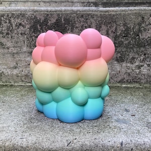 Color Pop Bubble Planter | 3D Printed Sculptural Planter | Multi-Colored Modern Home Decor